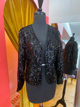 Load image into Gallery viewer, Black Sequin Jacket