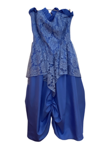 Blue Sleeveless Princess Style dress