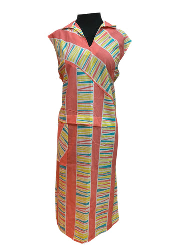 Mischief Pink with Multi Coloured Pattern