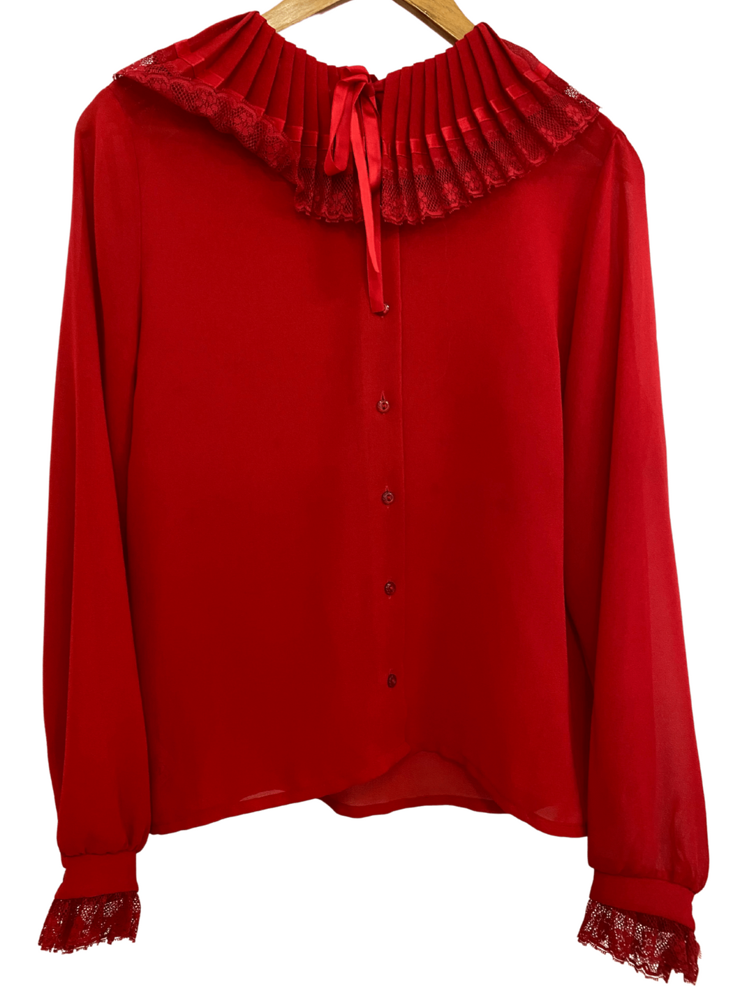 Red Long Sleeved Top