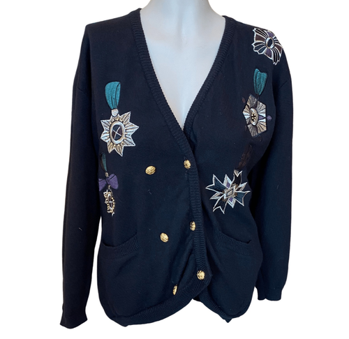 Medal Patterned Cardigan