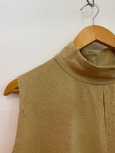 Load image into Gallery viewer, Sleeveless light gold turtleneck