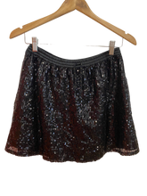 Load image into Gallery viewer, Black Sequin Skirt