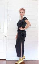 Load image into Gallery viewer, 80’s Black Formal Dress