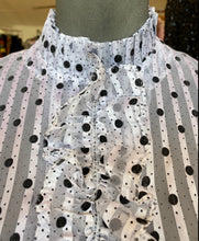 Load image into Gallery viewer, Frill Neck Polka Dot Blouse