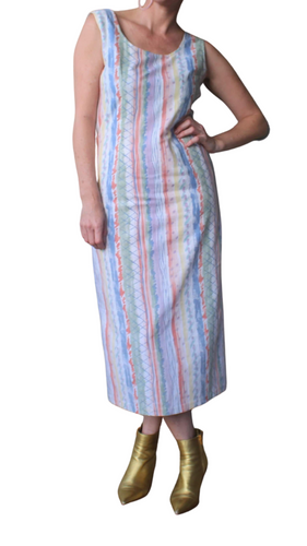 Abstract Linen Dress