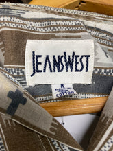 Load image into Gallery viewer, Jeans West Grey Patterned Button Up