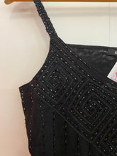 Load image into Gallery viewer, Black Beaded Tank Top