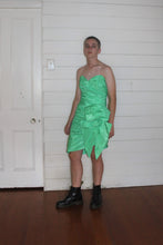 Load image into Gallery viewer, Lime Green Ruched Dress