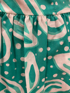 Fun Lovers Green Leaf Print Dress
