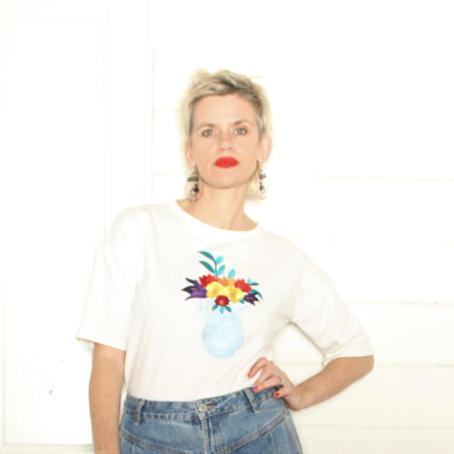 Miss Sumey white 80s/90s style top