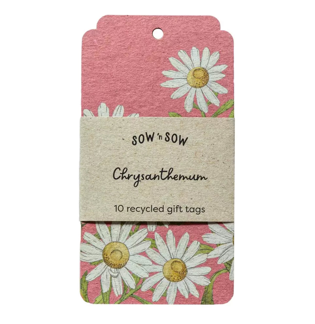 Sow n’ Sow - Recycled Gift Tags: Chrysanthemum