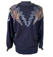 Load image into Gallery viewer, Embroidered and Beaded Black Jumper