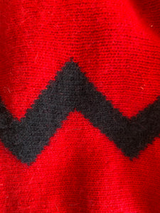 Red and Black Beaded Jumper