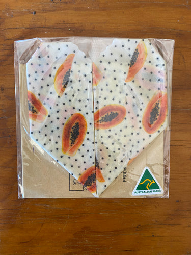 Pawpaw Print Beeswax Wrap