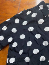 Load image into Gallery viewer, Black Button Up, White Polka Dots
