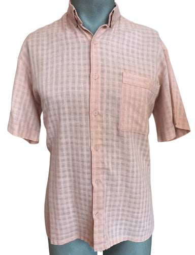 Peach Short Sleeve button Up