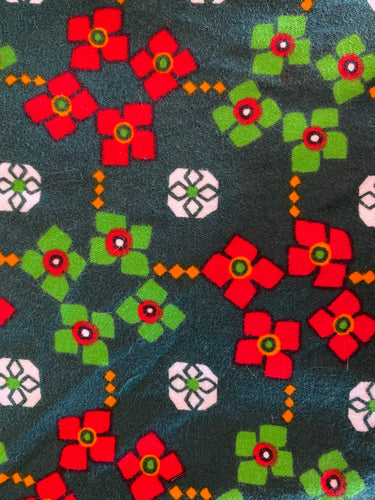 Green and Red Patterned Fabric