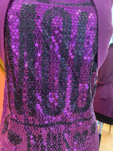 Purple Sequin Shirt, Built in Jacket