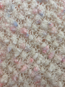 Knitted White Blue and Pink Sweater Vest