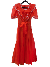 Load image into Gallery viewer, Red Dress with White Lace