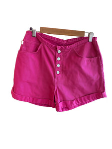 High Waisted Hot Pink Shorts