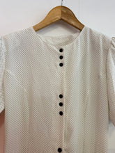 Load image into Gallery viewer, White Dress with Black Dots and Buttons