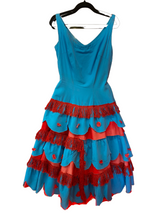 Load image into Gallery viewer, Funky Blue and Red Dress