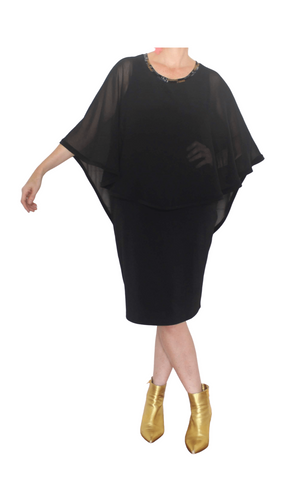 Black Beaded Evening Dress