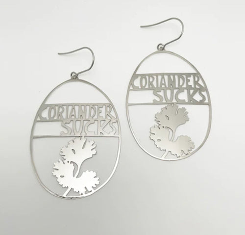 Coriander sucks dangles in silver