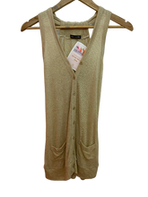 Load image into Gallery viewer, Cream Coloured Button up Tank Top
