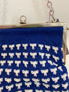 Blue Knitted Bag