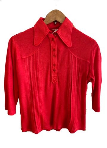 Funky Collared Red Button Up