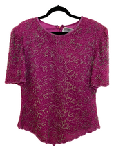 Load image into Gallery viewer, Silk beaded Pink top