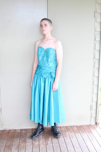 Escapade Teal Evening Dress