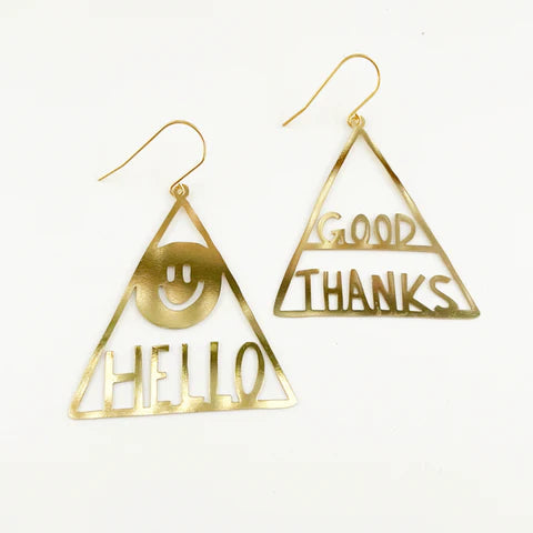 Denz: Hello, Good Thanks dangles in gold