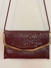 Load image into Gallery viewer, Maroon Glomesh Clutch