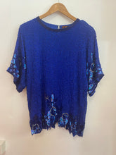 Load image into Gallery viewer, Blue Sparkly Beaded Shirt