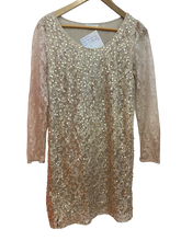 Load image into Gallery viewer, Cream Lace Dress with Sequins