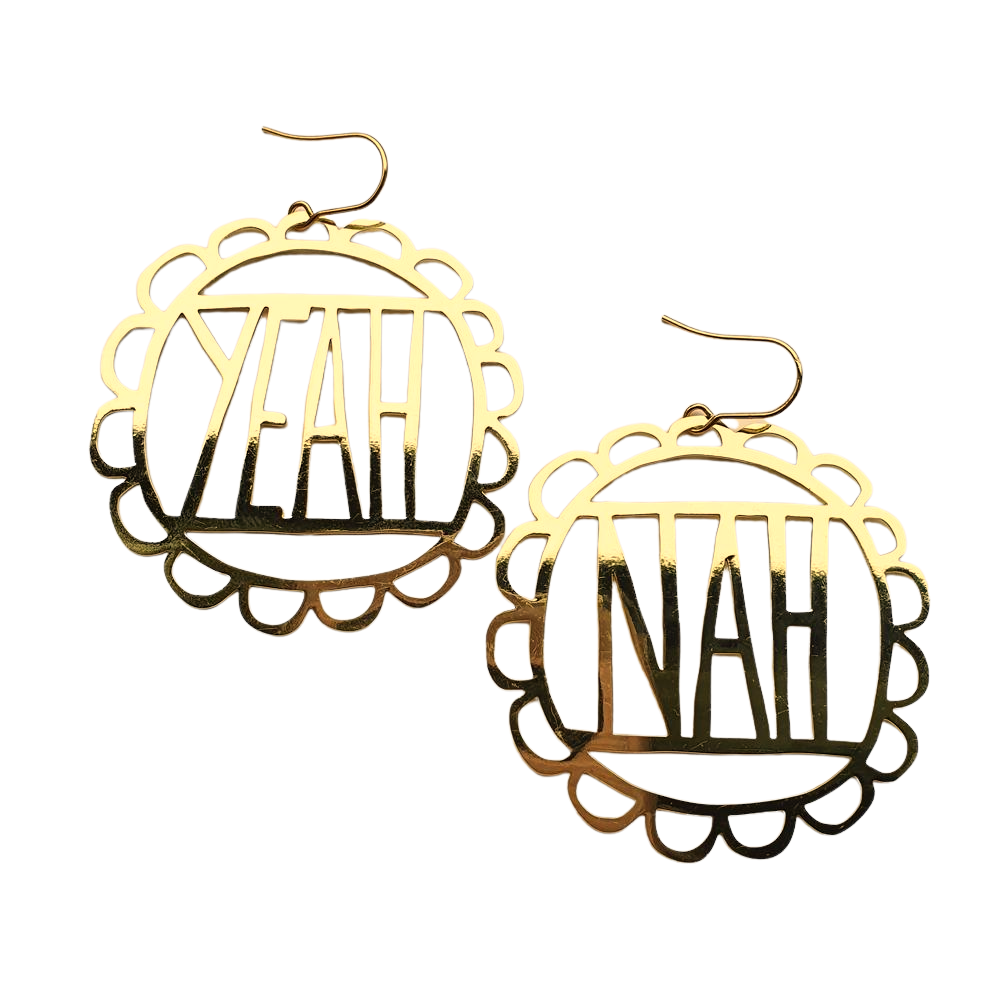 Yeah Nah  in Gold by Denz